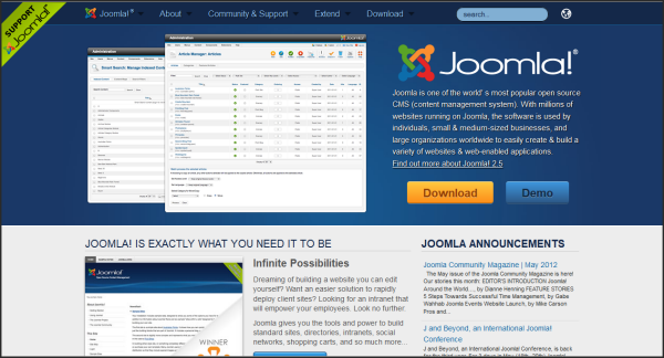 Десять самых известных,популярных и посещаемых сайтов на CMS Joomla